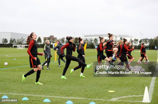 Manchester City's Jill Scott during the training session at the City Football Academy, Manchester.