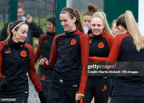 Manchester City's Jill Scott during the training session at the City Football Academy, Manchester.