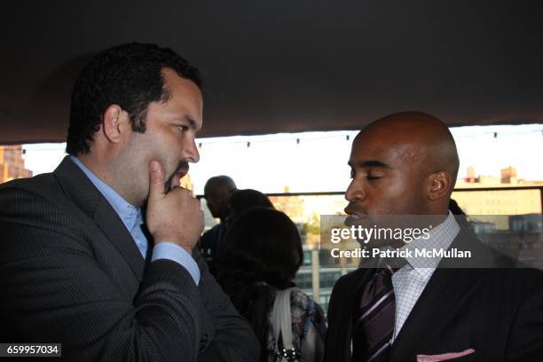 Ben Jealous and Tiki Barber attend THE SHOW ME CAMPAIGN First Annual Benefit Dinner Hosted by JOHN LEGEND at Soho House on May 19, 2009 in New York...