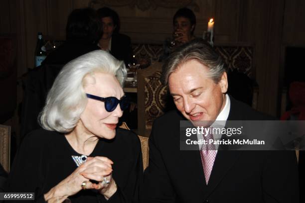 Anne Slater and Geoffrey Bradfield attend Dinner for GEOFFREY BRADFIELD's Signature Collection at BUDDAKAN at Buddakan on May 18, 2009 in New York...