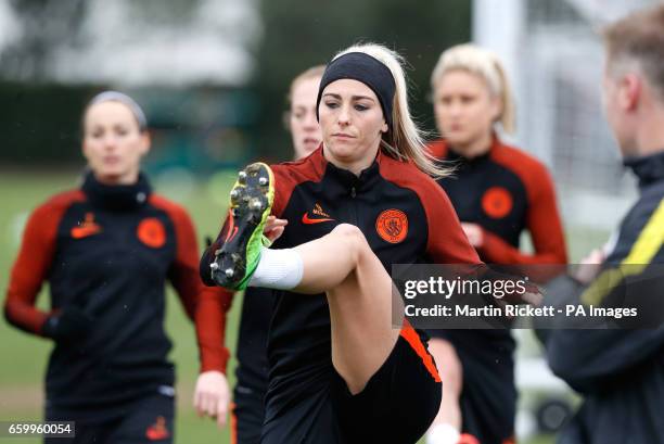 Manchester City's Toni Duggan during the training session at the City Football Academy, Manchester.