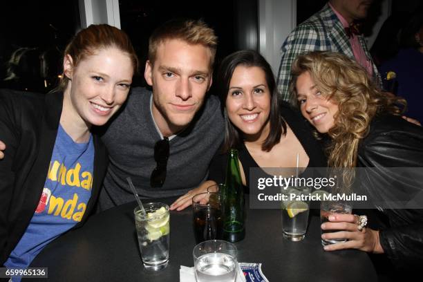 Alise Shoemaker, Adam Haggiag, Mariel Witmonde and Diana Mesion attend The Standard SPiN New York Classic at The Standard Hotel on May 18, 2009 in...