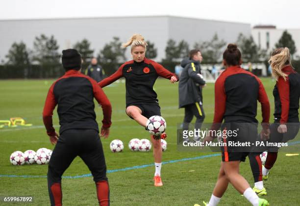 Manchester City's Steph Houghton during the training session at the City Football Academy, Manchester.
