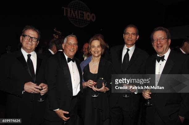 Terry McDonald, Walter Isaacson, Ann Moore, Richard Stengel and Johh Huey attend TIME MAGAZINE'S 100 MOST INFLUENTIAL PEOPLE 2009 at Jazz At Lincoln...