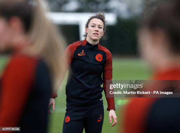 Manchester City's Lucy Bronze during the training session at the City Football Academy, Manchester.