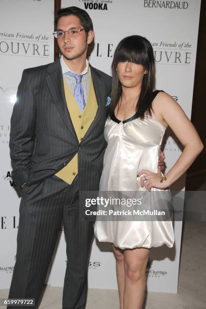 Dane Hope and Ariel Moses attend AMERICAN FRIENDS OF THE LOUVRE's Young Patrons Circle: Soiree au Louvre 2009 at The Centurion on May 20, 2009 in New...