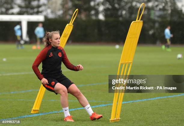 Manchester City's Georgia Stanway during the training session at the City Football Academy, Manchester.