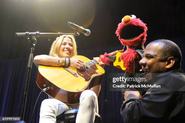 Sheryl Crow, Elmo and Kevin Clash attend SESAME WORKSHOP'S 7th Annual Benefit Gala at Cipriani 42nd Street on May 27, 2009 in New York.