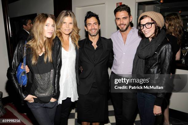 Dree Hemingway, Mariel Hemingway, Marc Jacobs, Lorenzo Martone and Langley Hemingway attend THE CINEMA SOCIETY & THE WALL STREET JOURNAL with BROOKS...