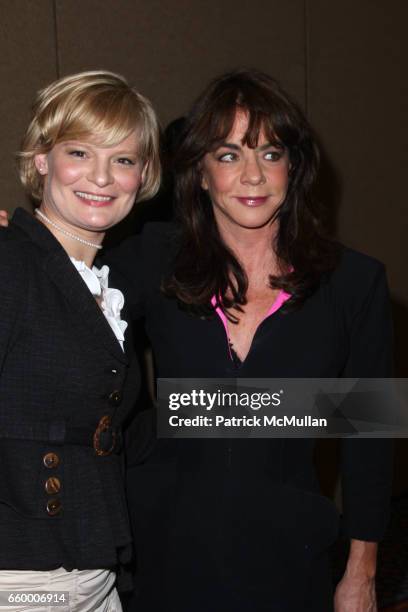 Martha Plimpton and Stockard Channing attend The 75th Annual DRAMA LEAGUE AWARDS CEREMONY LUNCHEON at The Marriott Marquis Hotel on May 15, 2009 in...