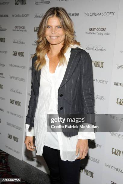 Mariel Hemingway attends THE CINEMA SOCIETY & THE WALL STREET JOURNAL with BROOKS BROTHERS & JAEGER-LECOULTRE host a screening of "EASY VIRTUE" at...