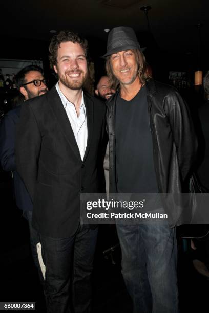 Paul Valentine and Stefan Lawrence attend Established & Sons Dinner at The Monkey Club on May 15, 2009 in New York City.