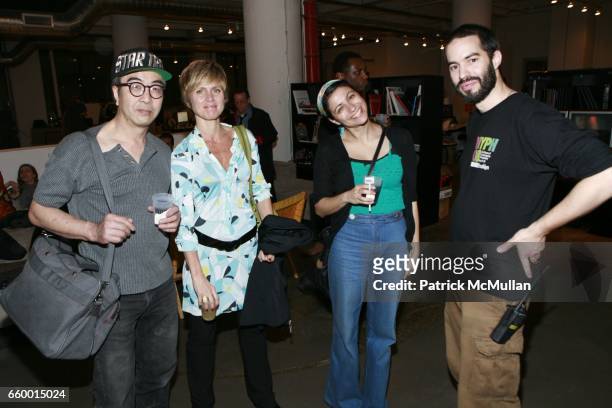 James Hong, Lucia Wark-Meister, Laura Roumanos and Sam Barzilay attend NEW YORK PHOTO FESTIVAL Curator's Reception at powerHouse Arena on May 13,...