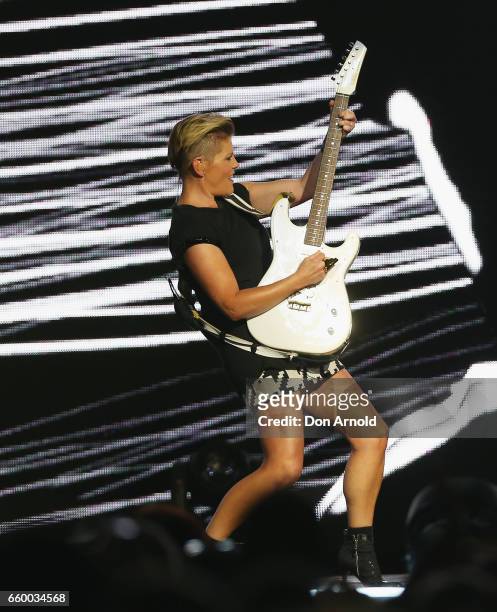 Natalie Maines of The Dixie Chicks performs at Qudos Bank Arena on March 29, 2017 in Sydney, Australia.