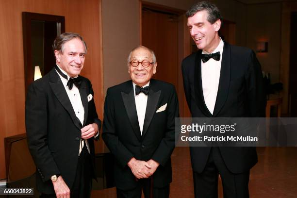 Christopher Forbes, I.M. Pei and Henri Loyrette attend American Friends of The Louvre Honor I.M. PEI And The 20th Anniversary of The Pyramid at The...