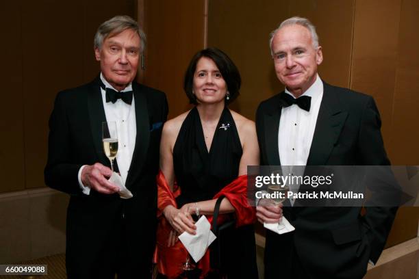 David Bull, Theresa Bull and Paul Underwood attend American Friends of The Louvre Honor I.M. PEI And The 20th Anniversary of The Pyramid at The Four...