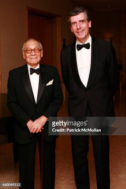 Pei and Henri Loyrette attend American Friends of The Louvre Honor I.M. PEI And The 20th Anniversary of The Pyramid at The Four Seasons Hotel on May...