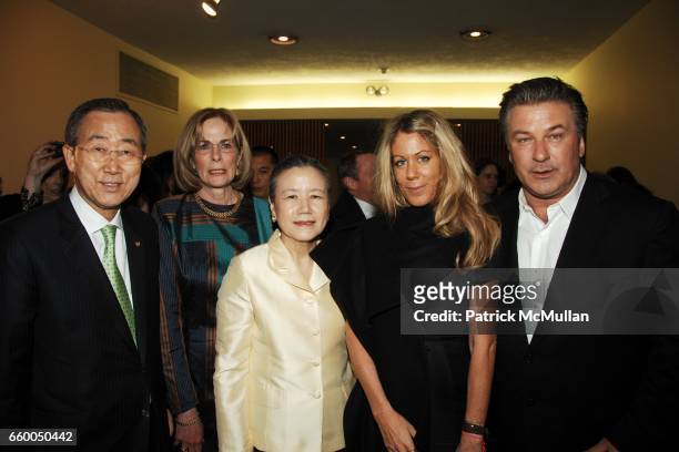 Ban Ki-moon, - Costa, Ban Soon-taek, Marci Klein and Alec Baldwin attend WELCOME TO GULU EXHIBITION AND BENEFIT ART SALE ANTI-HUMAN TRAFFICKING...