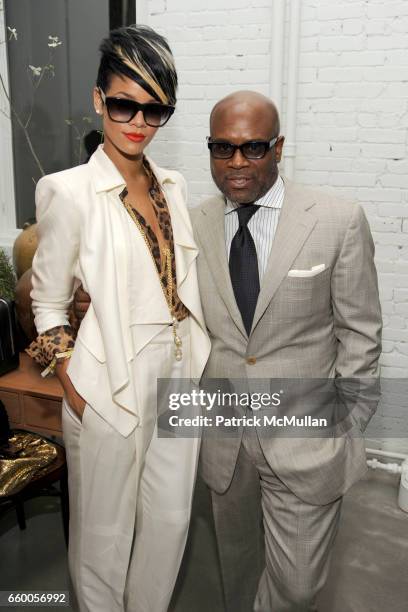 Rihanna and LA Reid attend DEREK LAM Boutique Opening at Derek Lam on May 6, 2009 in New York City.