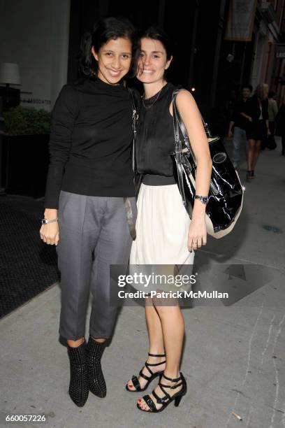 Karla Martinez and Florinka Pesenti attend DEREK LAM Boutique Opening at Derek Lam on May 6, 2009 in New York City.