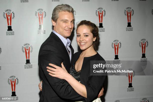 Michael T. Weiss and Margarita Levieva attend 2009 LUCILLE LORTEL AWARDS at The Marriot Marquis on May 3, 2009 in New York City.