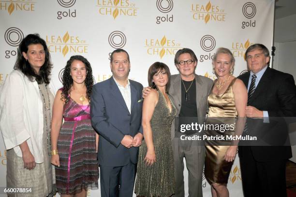 Erica Molinari, Annie Fensterstock, Robin Rotenier, Mauri Pioppo, Robert Lee Morris, Ariane Zurcher and Mark Hanna attend LEAVES of CHANGE Celebrity...