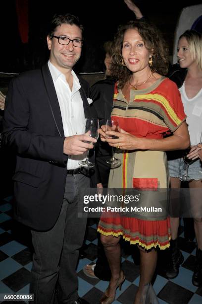 Laurent Boidevezi and Jacqueline Schnabel attend Dom Perignon and Vito Schnabel dinner in celebration of Terence Koh's book "Flowers for Baudelaire"...