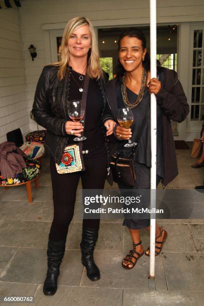 Cecilia Rodhe and Annette Azan attend c/o The Maidstone hosts BONNIE YOUNG FASHION SHOW at The Maidstone on May 31, 2009 in East Hampton, New York.