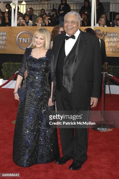Cecilia Hart and James Earl Jones attend The 15th Annual Screen Actors Guild Awards at Shrine Auditorium on January 25, 2009 in Los Angeles,...