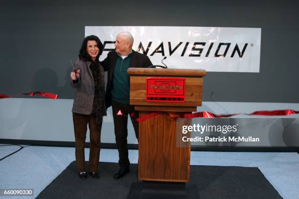 Katherine Oliver and Ron Perelman attend PANAVISION NEW YORK, Cocktail Reception for New Facility in SOHO at Panavision on January 21, 2009 in New...