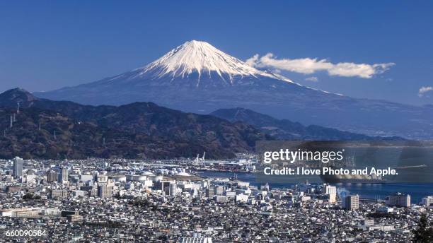 fuji view from nihondaira - 静岡県 - fotografias e filmes do acervo