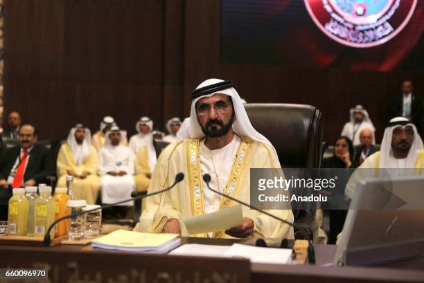 Vice President of the United Arab Emirates and Emir of Dubai, Sheikh Mohammed bin Rashid Al Maktoum attends the 28th Arab League Summit in Dead Sea,...