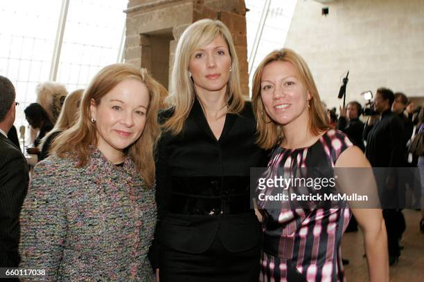 Courtney Thompson, Julie Latsko and Nora Daly attend Tribute luncheon for Eunice Johnson at The Metropolitan Museum of Art on January 11, 2009 in New...