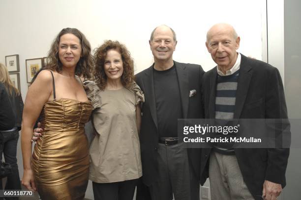 Samantha Glaser, Mandy Einstein, Cliff Einstein and Jerry Monkarsh attend SHE: Images of women by Wallace Berman and Richard Prince Opening at...