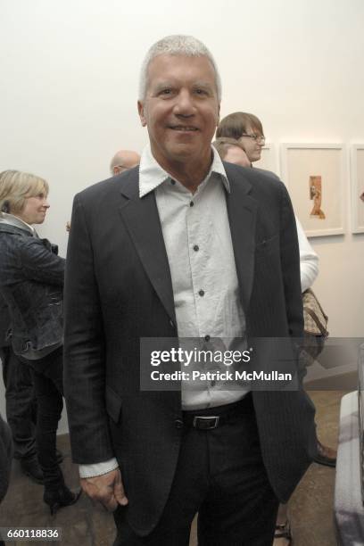 Larry Gagosian attends SHE: Images of women by Wallace Berman and Richard Prince Opening at Michael Kohn Gallery on January 15, 2009 in Beverley...