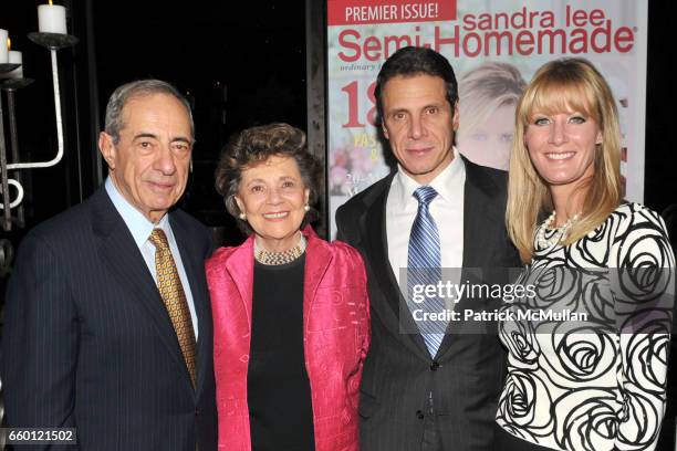 Mario Cuomo, Matilda Cuomo, Andrew Cuomo and Sandra Lee attend SANDRA LEE and HOFFMAN PUBLISHING Host an Official Launch Party for SANDRA LEE...