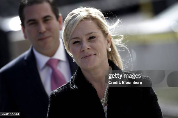 Bridget Anne Kelly, former deputy chief of staff for New Jersey Governor Chris Christie, arrives at federal court in Newark, New Jersey, U.S., on...