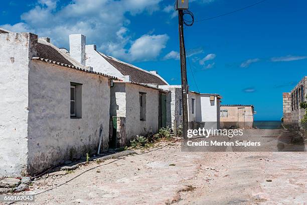 caravan and beachfront houses in arniston - overberg stock pictures, royalty-free photos & images