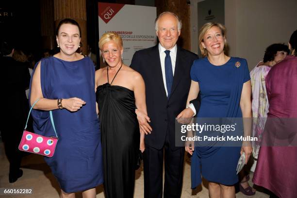 Irine Bulgari, Ilaria Bulgari, Nicola Bulgari and Veronica Bulgari attend BVLGARI 125th Anniversary - Retrospective Opening at Palazzo delle...