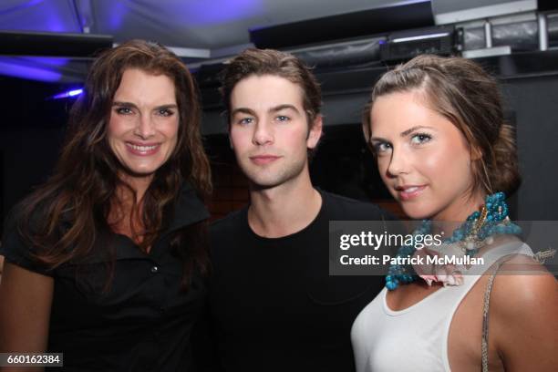Brooke Shields, Chace Crawford and Erin Lucas attend U.S. Launch Party for the New BLACKBERRY TOUR SMARTPHONE from Sprint at Thompson Hotel LES on...