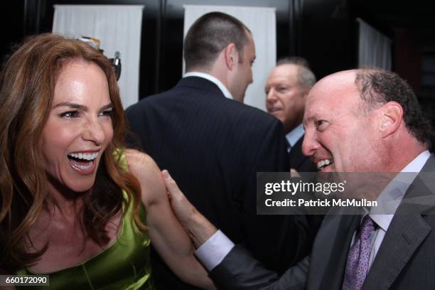 Gigi Levangie Grazer and Jim Cramer attend Celebration of GIGI LEVANGIE GRAZER'S New Book "QUEEN TAKES KING" at Mr. Chow Tribeca on June 11, 2009 in...