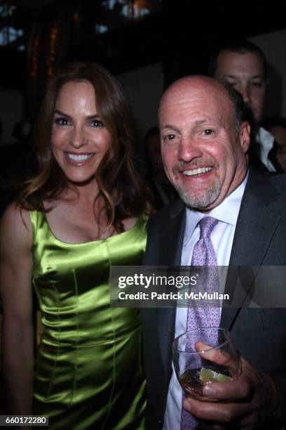 Gigi Levangie Grazer and Jim Cramer attend Celebration of GIGI LEVANGIE GRAZER'S New Book "QUEEN TAKES KING" at Mr. Chow Tribeca on June 11, 2009 in...