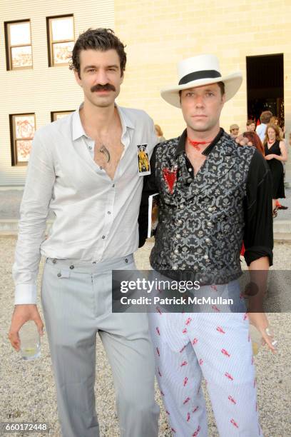 Jorn Weisbrodt and Rufus Wainwright attend "Inferno" The 16th Annual WATERMILL CENTER Summer Benefit at The Watermill Center on July 25, 2009 in...