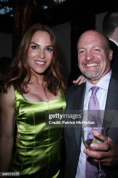 Gigi Levangie Grazer and Jim Cramer attend Celebration of GIGI LEVANGIE GRAZER'S New Book "QUEEN TAKES KING" at Mr. Chow Tribeca on June 11, 2009 in...