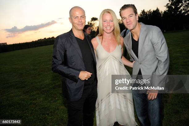 Italo Zucchelli, Jennifer Crawford and Josh Reed attend ACRIA's Annual "Cocktails at Sunset" Presented by Calvin Klein Collection & Vanity Fair at...