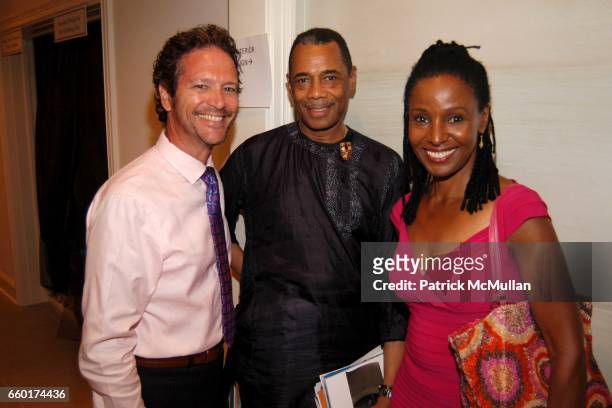 Michael Ruvo, Edward Robinson and B Smith attend The 2009 Hampton Designer Showhouse at Private Residence on July 25, 2009 in Southampton, New York.