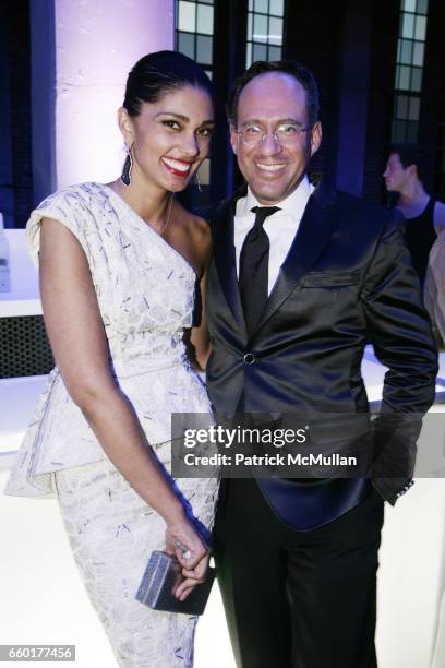 Rachel Roy and Andrew Saffir attend Calvin Klein Collection Presents "First Party on the Highline" at The High Line on June 15, 2009 in New York City.