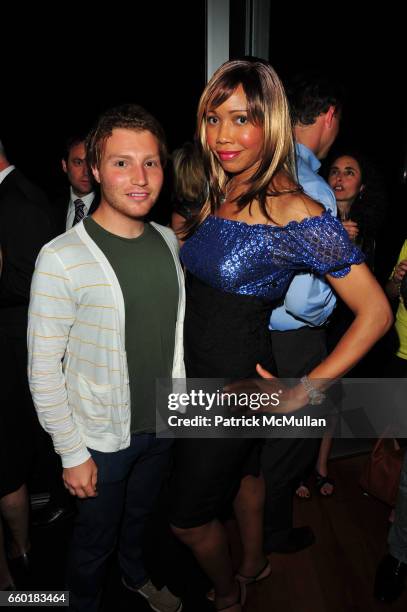 David Chines and Tia Walker attend TRAVEL+LEISURE World's Best Awards Party at Cooper Square Hotel on July 21, 2009 in New York.