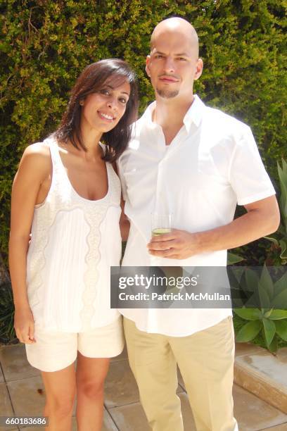 Azzy Rabbie and Damien Halley attend FARAONE MENNELLA and BARBARA BALDIERI MARCH host a benefit for "March to the Top" in Malibu at Private Residence...