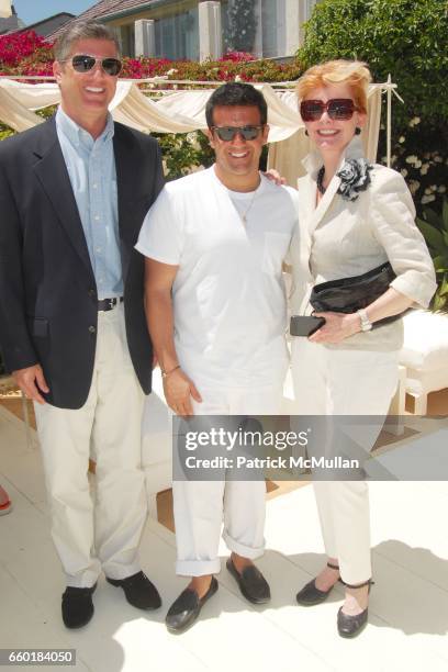 Mathew Bryant, Amedeo Scognamiglio and Jo Montroy attend FARAONE MENNELLA and BARBARA BALDIERI MARCH host a benefit for "March to the Top" in Malibu...